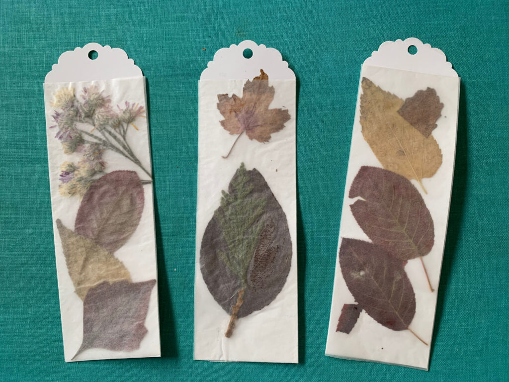 Pressed Leaves Bookmarks