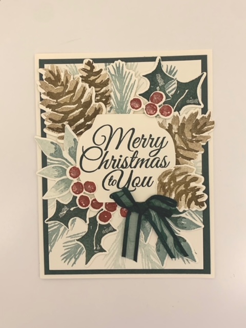Christmas Cards using Evening Evergreen
