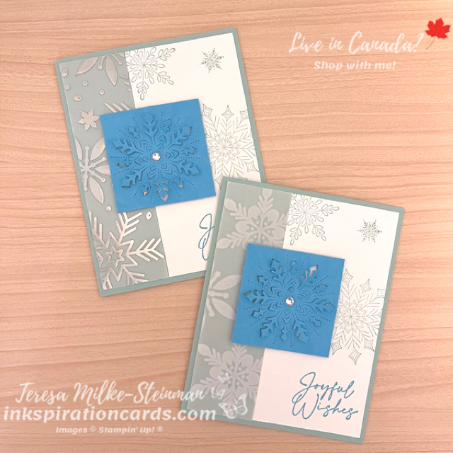 Handmade Blue Christmas Cards