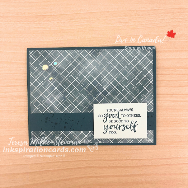 Monochromatic Card with Patterned Paper