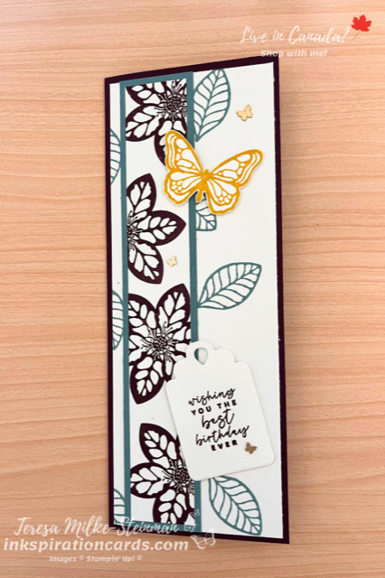Enchanted Butterfly Slimline Card