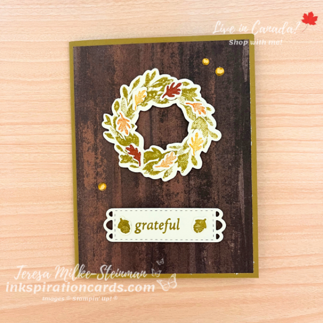 Handmade Fall Card with Cottage Wreaths